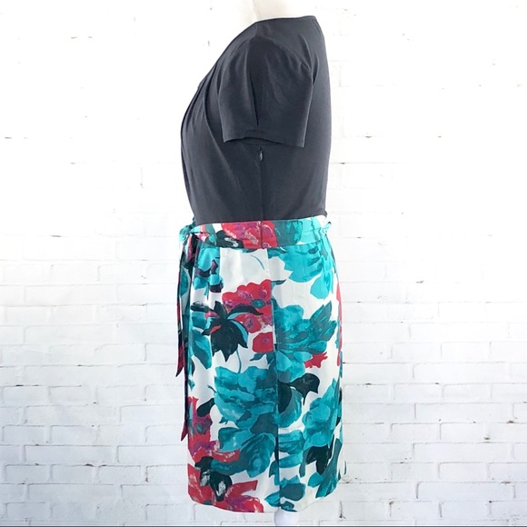 3/$19 The Limited Mixed Media Belted Floral Dress - Picture 4 of 7